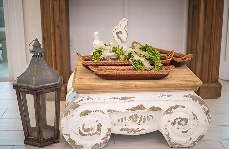 Long Rattan Trays  Set of 3