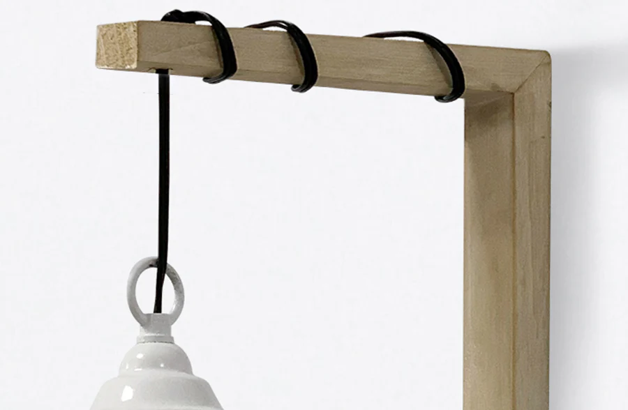 White Enamel Wall Lamp and Bracket