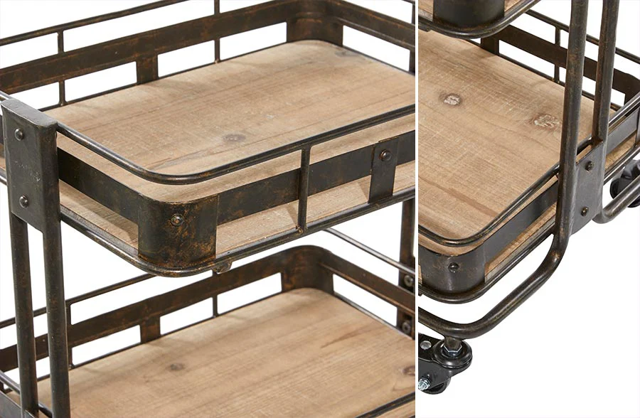 Utilitarian Rolling Storage Cart