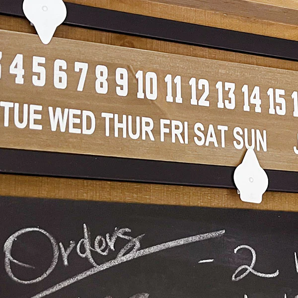 Wooden Framed Chalkboard Perpetual Calendar