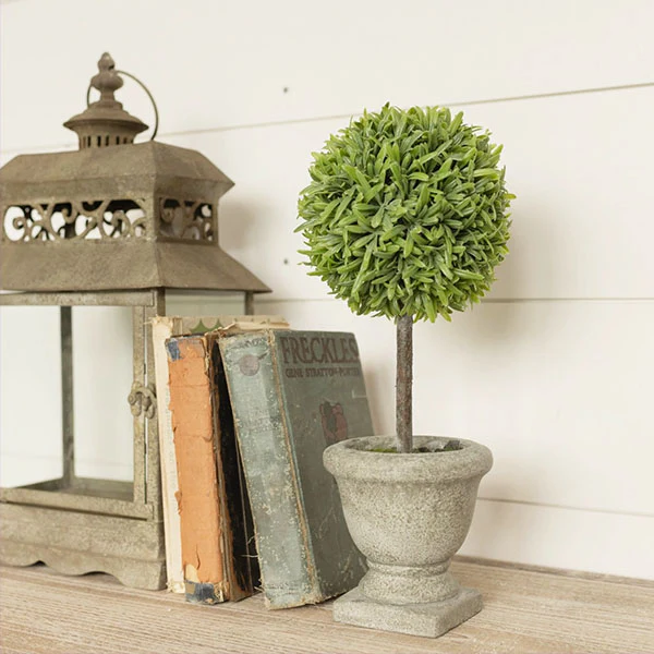 Lifelike Myrtle Topiary with Urn