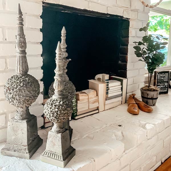 Rustic Green Garden Finials