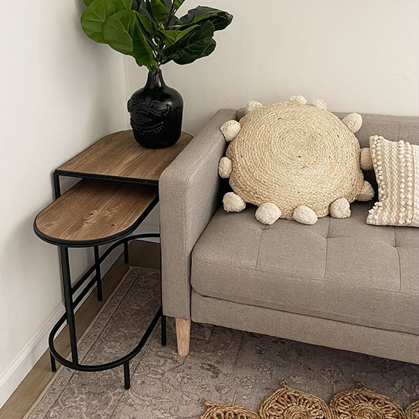 Distressed Modern Farmhouse Nesting Tables, Set of 3