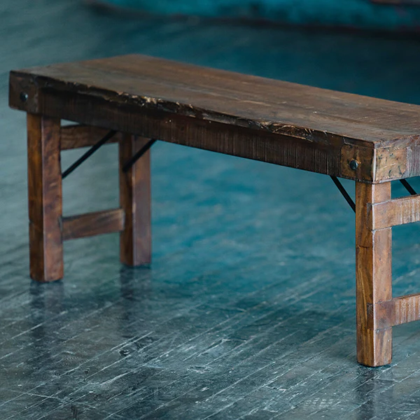Reclaimed Wood Folding Bench