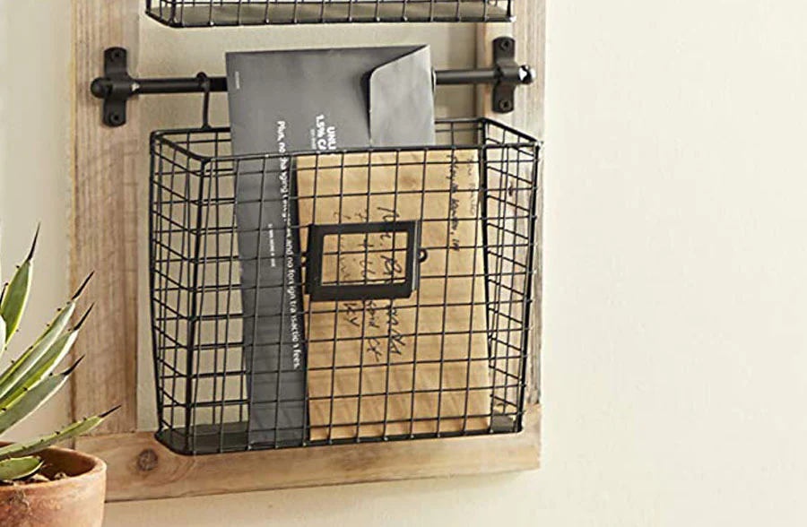 Metal Bin Wall Organizer