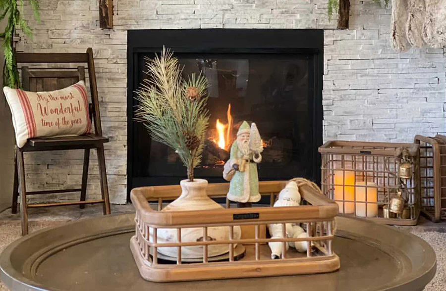 Wood and Bamboo Grid Basket/Trays, Set of 3