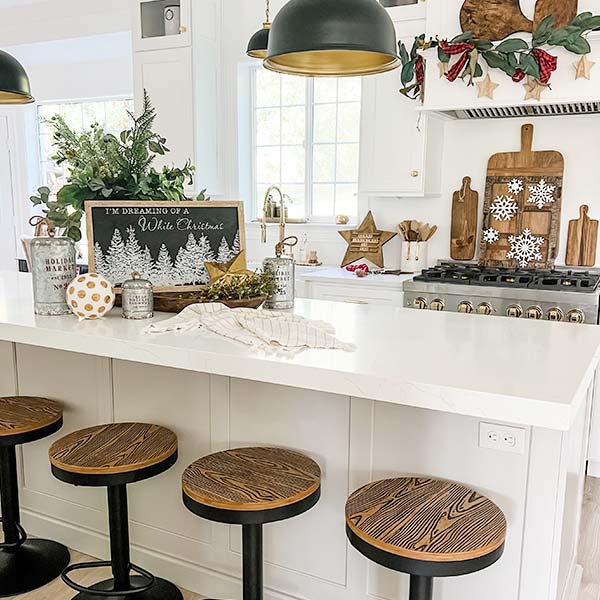 White Christmas Wooden Framed Sign