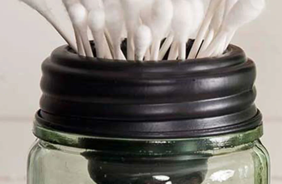 Black Mason Jar Lids, Set of 4