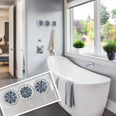 Delft Inspired Plate Triple Wall Hook