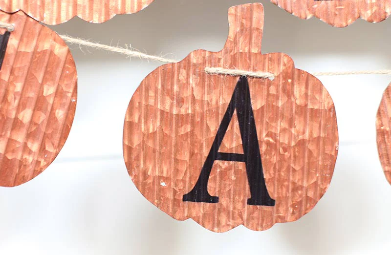 Happy Fall Tin Garland