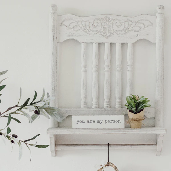 Hanging Farmhouse Chair Shelf