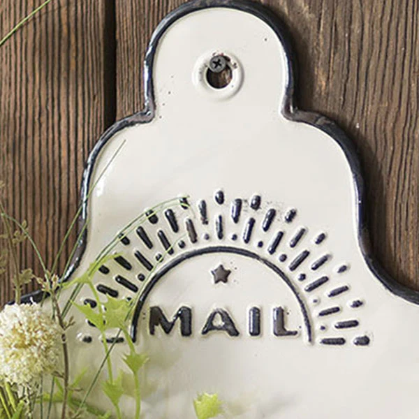 Chippy Enamel Scoop Mail Bin