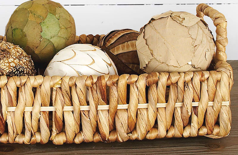 Woven Seagrass Basket with Handles  Set of 3