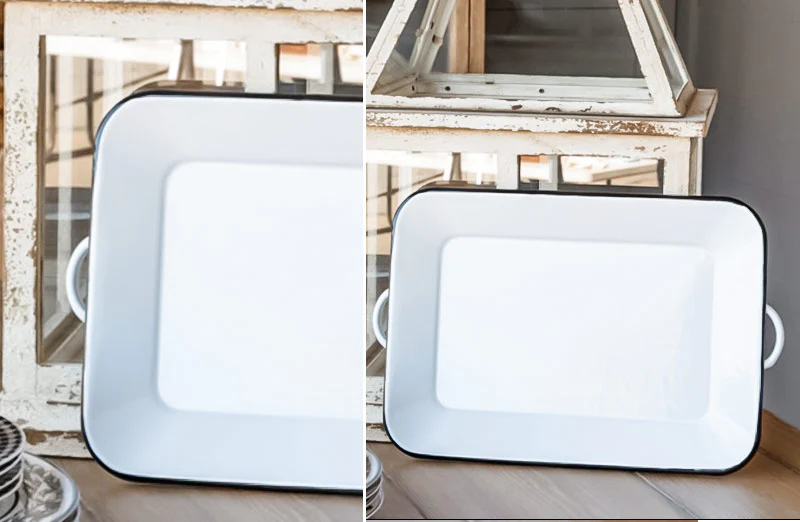 Enamelware Rectangle Serving Tray