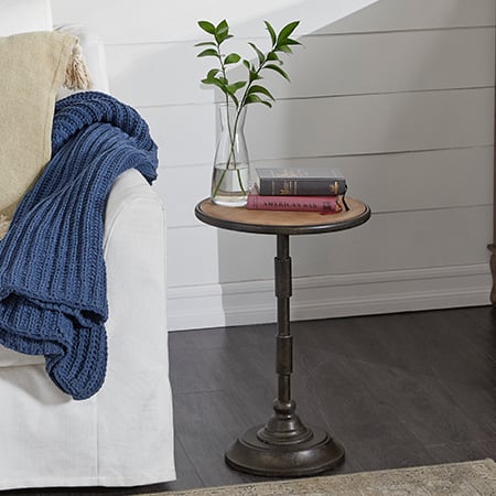 Utilitarian Round Accent Table