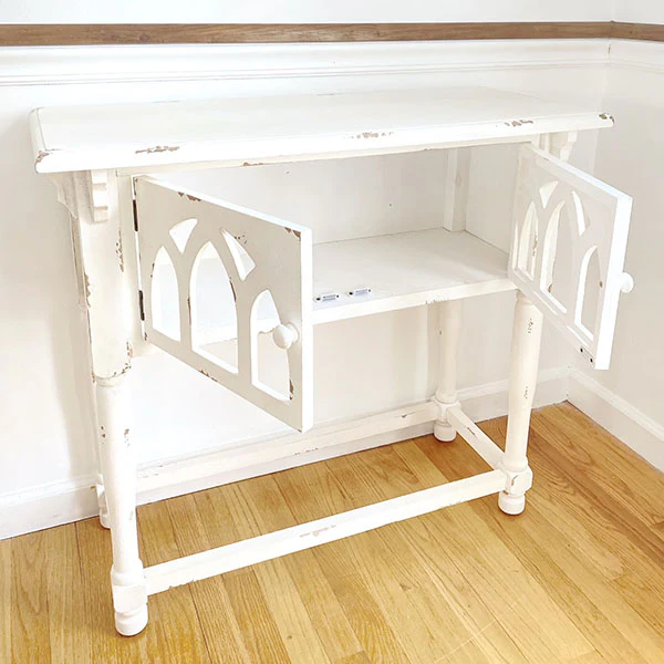 Wooden European Arched Storage Table