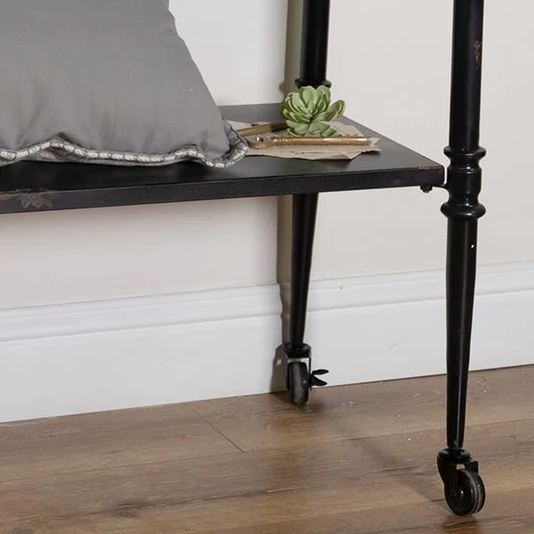 Black Metal Rolling Cart