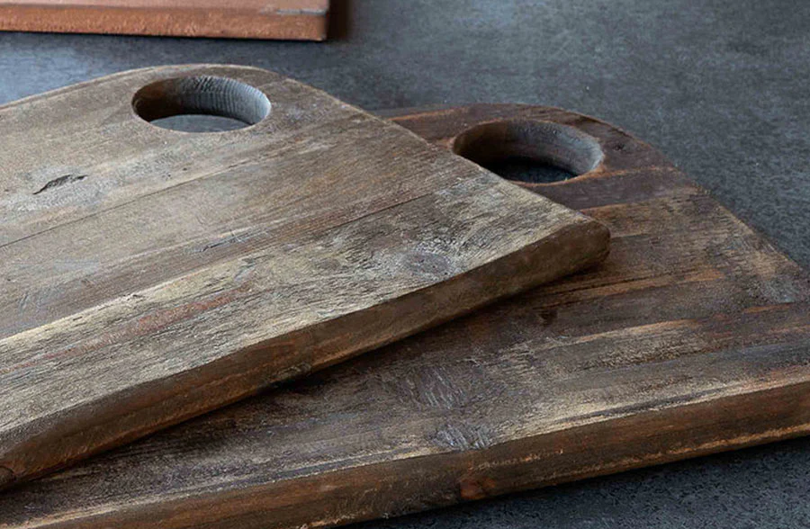 Wooden Artist's Palette Serving Boards, Set of 2