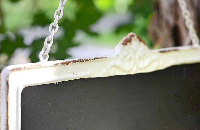 Double Sided Chalkboard Sign With Metal Bracket