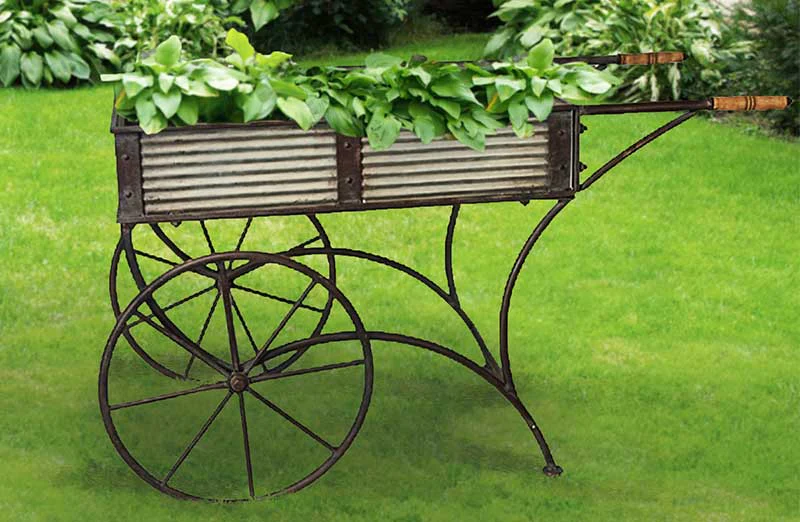 *HUGE* Metal Flower Cart