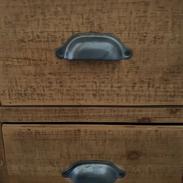 Natural Wood Accent Table with Drawers