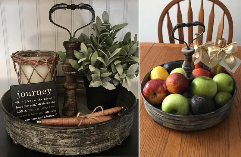 Galvanized Tray With Handle