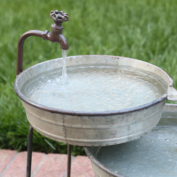Antique-Inspired Water Pump Fountain