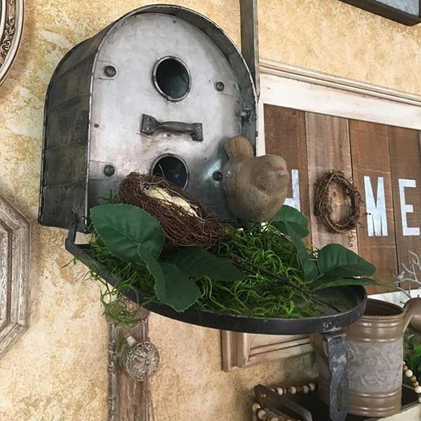 Galvanized Metal Mailbox Birdhouse