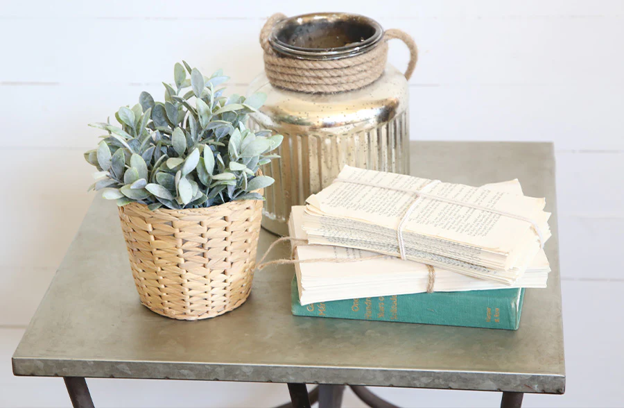 Rustic Metal Accent Table