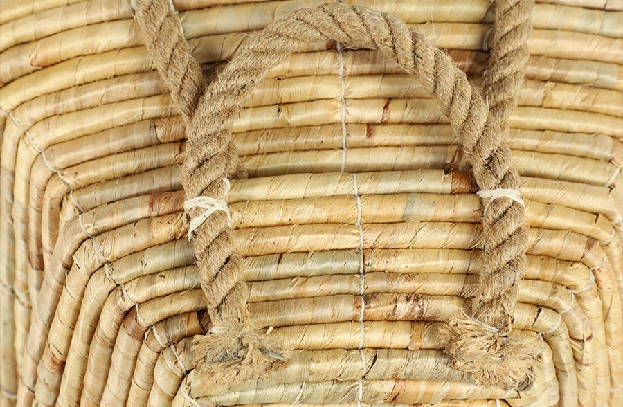 Water Hyacinth Basket Trays, Set of 3