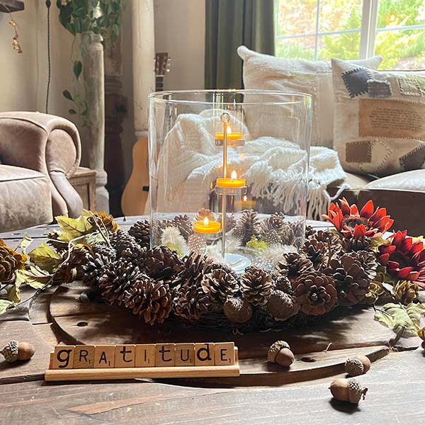 Layered Pinecone Wreaths, Set of 2