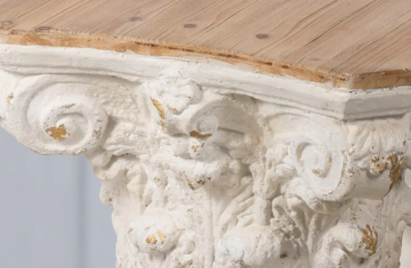 Carved Column Side Table