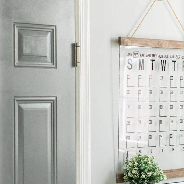 HUGE Dry Erase Wooden Framed Wall Calendar