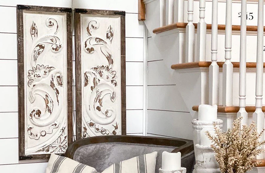 Wooden Framed Wall Decor, Set of 2