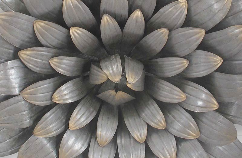 *HUUGE* Galvanized Flower Wall Art