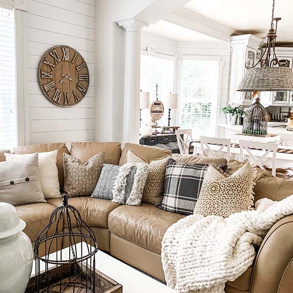 Wood and Galvanized Metal Roman Numeral Clock