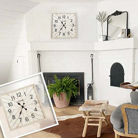 Geometric Wooden Plank Wall Clock