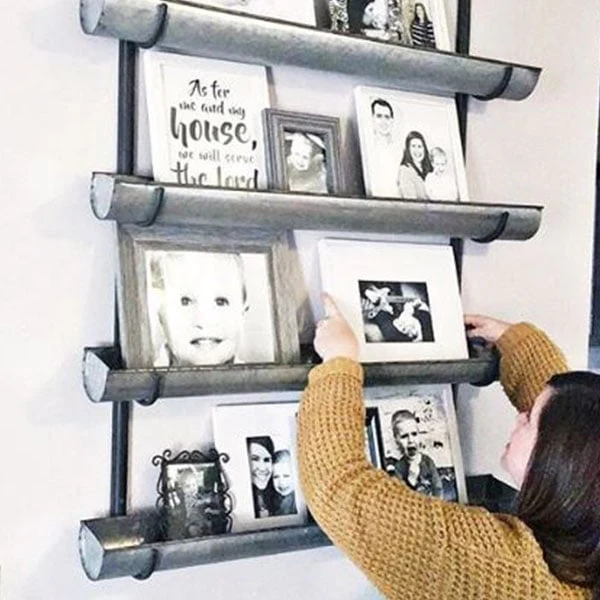 Five Tier Galvanized Wall Shelf