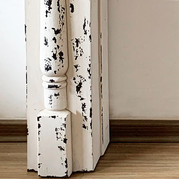 Extreme Distressing Whitewashed Mantel | DES Exclusive