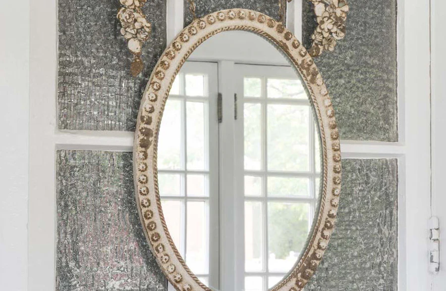 Ornate Flower Garland Mirror