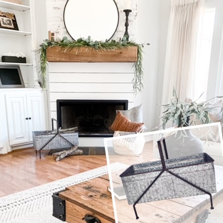 HUGE Galvanized Rustic Storage Bin