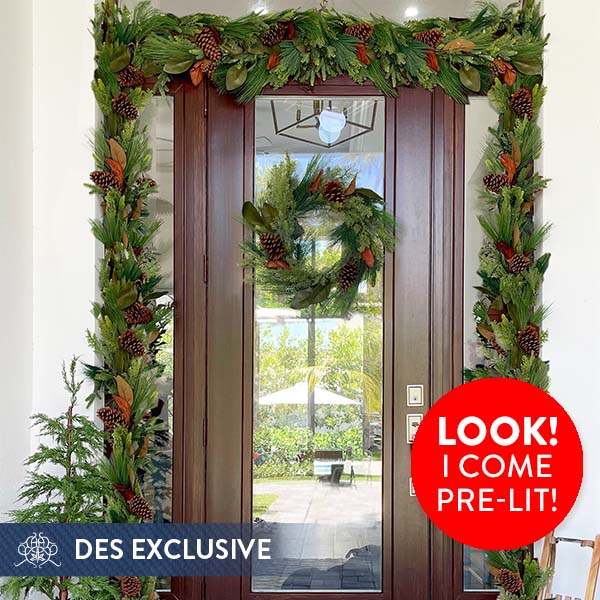 Pre-lit Woodland Christmas Wreath