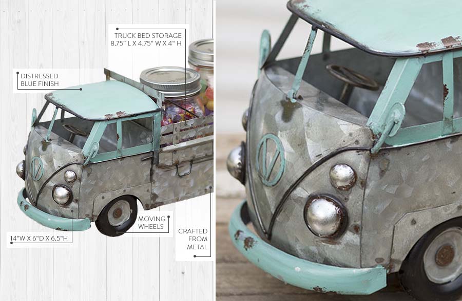 Galvanized Metal Mini Market Truck