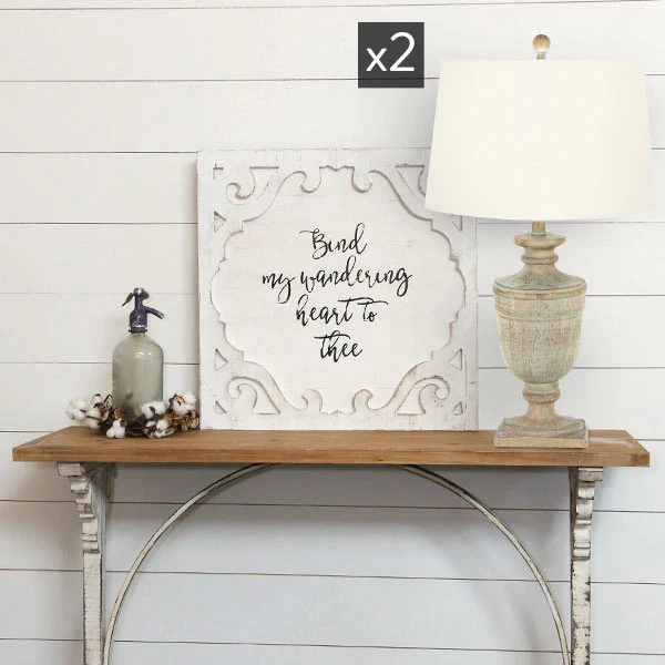 Distressed European Inspired Lamp  Set of 2