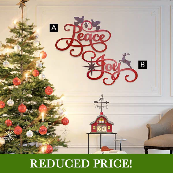 Metal Script Christmas Signs