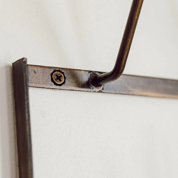 Antique Brass Blacksmith Wall Mug Rack