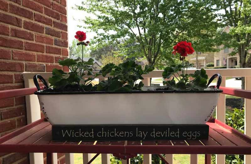 Distressed White Rectangle Enamel Tray