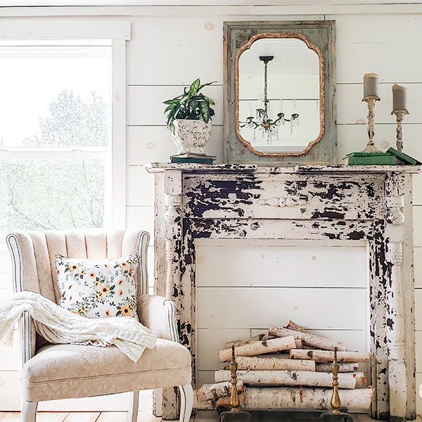 Distressed Teal Wooden Mirror