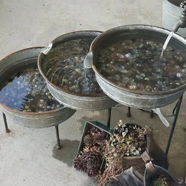 Antique-Inspired Water Pump Fountain