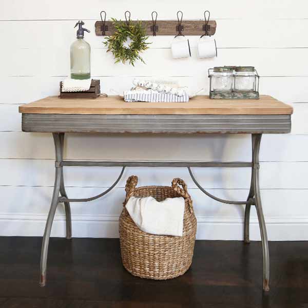 Rustic Wood Console Table